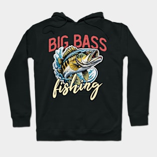 Big Bass Fishing Tournament Lover Bass Fisherman Hoodie